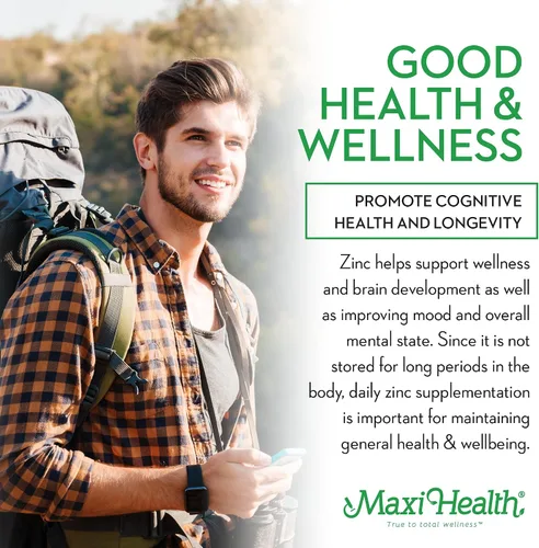 Miniatura 3 de Maxi-Health Pastillas de zinc – Citrato de zinc 10 mg – con vitamina C – Sabor a cereza – 60 masticables – Kosher