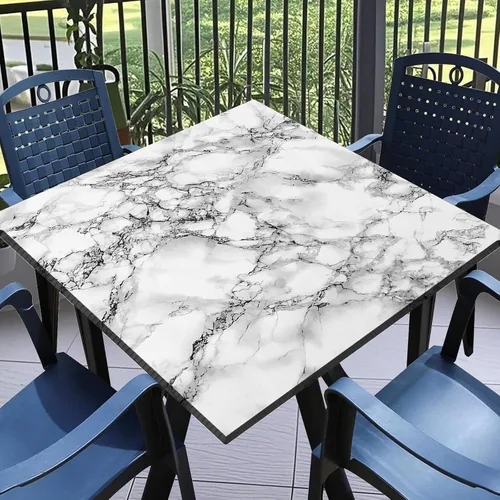 Miniatura 3 de Round Fitted Tablecloth with Elastic Outdoor Table Cover Round Elastic Tablecloths for Tables Waterproof Wipeable Table Cloths for