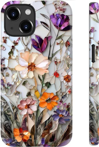 Miniatura 69 de LUHOURI Funda para iPhone 12 Mini, compatible con carga inalámbrica, doble capa, interior de silicona suave + carcasa exterior dura, bonito diseño