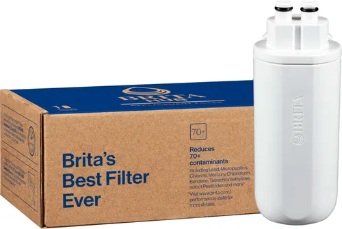 Miniatura 10 de Brita Filtro de agua de repuesto, sin BPA, reemplaza 900 botellas de agua de plástico, dura seis meses o 120 galones, incluye 1 filtro, esencial