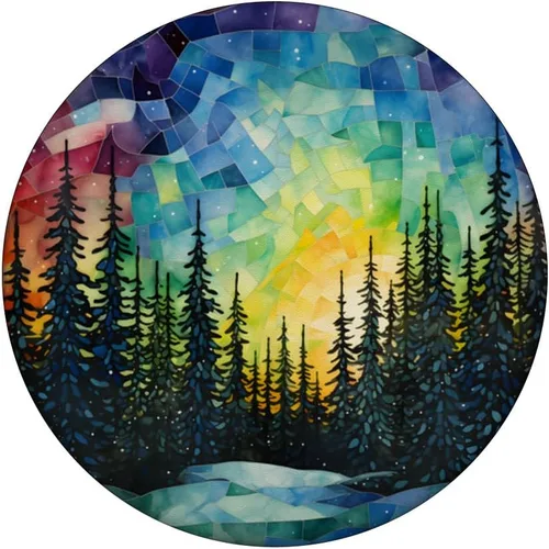 Miniatura 3 de PopSockets PopGrip intercambiables estilo vidrieras de mosaico Northern Lights