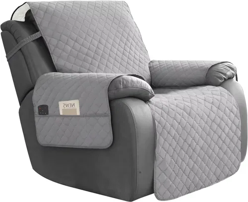 Miniatura 20 de Easy-Going Funda impermeable para sillón reclinable de gran tamaño con bolsillo, 1 funda de sofá reversible para sillón reclinable, protector