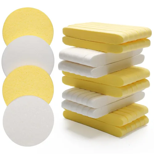 Miniatura 8 de 120 Piezas de Esponjas Faciales Comprimidas, Luxiv Esponja de Limpieza Facial para Esteticistas, Esponja Facial de Maquillaje Comprimida Redonda