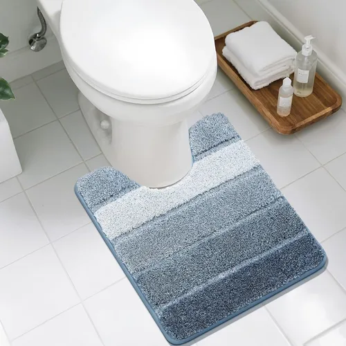 Miniatura 31 de COSY HOMEER Alfombras de baño de 24 x 17 pulgadas, ultra suaves y absorbentes, con respaldo de TPR antideslizante, lavable a máquina, alfombra Beige