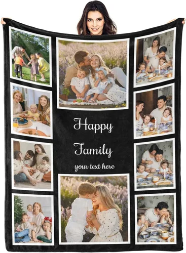 Miniatura 21 de envía al día siguiente, manta personalizada con texto en imagen, manta personalizada de foto, manta de franela personalizada, regalos personalizados