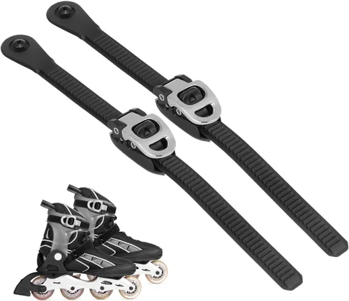 2 correas de hebilla para patinaje de ruedas: 10 "de largo, cabeza de 0.9", hebillas de repuesto ajustables de alta resistencia de 0.6 pulgadas para