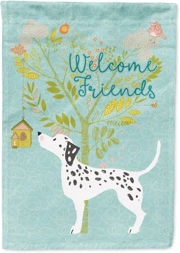 Miniatura 60 de Caroline's Treasures BB7594GF Bandera de jardín de Husky siberiano con texto en inglés "Welcome Friends" - Bandera decorativa para patio exterior