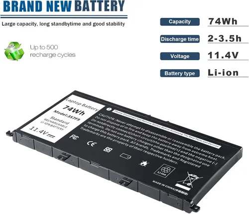 Miniatura 3 de Fancy Buying 74Wh 0GFJ6 357F9 - Batería para portátil Dell 15 7000 7559 7567 7566 7759 7557 5577 INS15PD Series P57F P57F003 P65F P65F001 71JF4 0