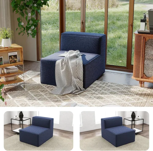 Miniatura 29 de Sofá Seccional Comprimido de 106" Sofás Modulares en Forma de L con Chaise, Espuma de Alta Densidad Sin Ensamblaje Requerido, 4 Piezas