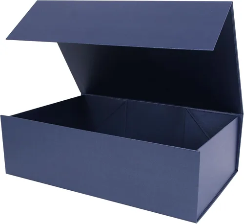 Miniatura 49 de Aimyoo Cajas de regalo magnéticas Galaxy negras con tapas 13.8x9x4.3 pulgadas, caja grande de propuesta para dama de honor y padrino, caja plegable
