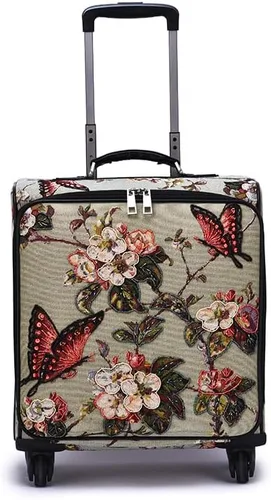 Miniatura 5 de Mellow World Maleta vertical con ruedas para mujer (mariposa), Mariposa, Maleta vertical con ruedas giratorias