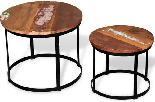 Miniatura 3 de Mesa auxiliar de dos piezas, mesa auxiliar, mesa de centro de almacenamiento elevada, adecuada para sala de estar, oficina, balcón, juego de sala