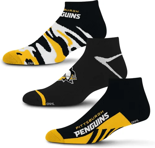 Miniatura 7 de For Bare Feet NHL calcetines tobilleros Camo Boom para hombre, paquete de 3