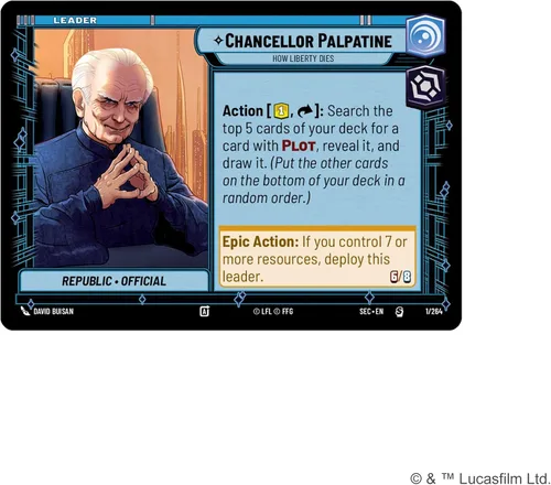 Miniatura 6 de Asmodee Star Wars: Unlimited TCG Secrets of Power Chancellor Palpatine Spotlight Deck - Baraja preconstruida de 50 cartas lista para jugar