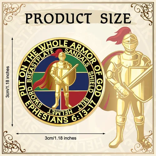 Miniatura 8 de Therwen 16 broches religiosos de oro de 1.18 pulgadas para poner en toda la armadura, broches religiosos cristianos a granel para hombres y mujeres
