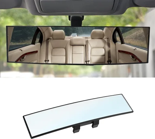 Miniatura 8 de XINLIYA Espejo retrovisor para automóvil, panorámico gran angular de 12 pulgadas, antirreflejo, espejo retrovisor automático con clip, superficie