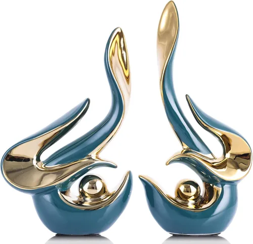 Miniatura 8 de XMGZQ Arte Abstracto Moderno de Mediados de Siglo Decoración del Hogar Decorativo, Estatuas de Porcelana para Sala de Estar Centros de Mesa de Mesa