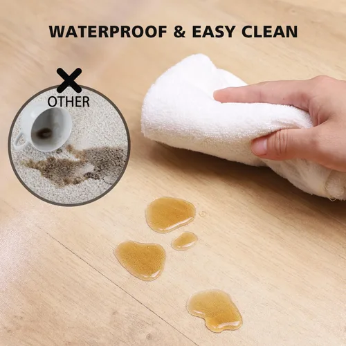 Miniatura 3 de Alfombrilla Transparente para Silla, 3'×5' Alfombrillas de Suelo para el Hogar, Protector de Suelo Duro Duradero Antideslizante, Protector de Suelo