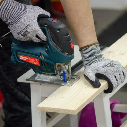 Miniatura 8 de Guantes de trabajo de seguridad resistentes a cortes de nivel 5 ACKTRA, 12 pares