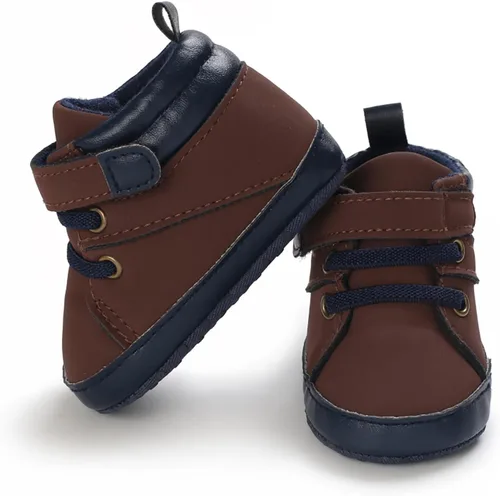 Miniatura 6 de SOFMUO Zapatos deportivos para bebés, niños y niñas, de piel sintética, antideslizantes, suela de goma suave, botines de vestir para niños pequeños