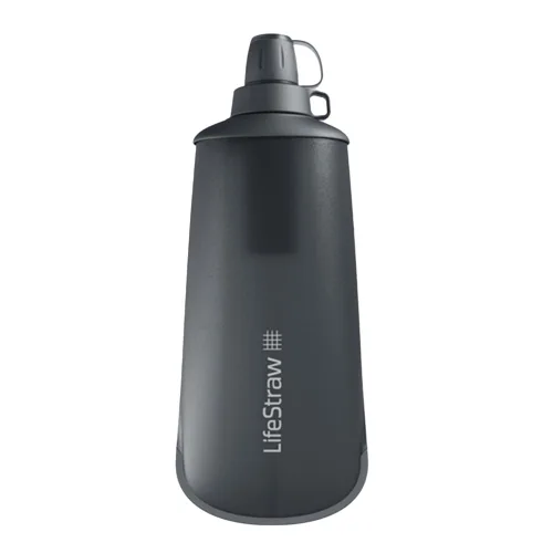 Miniatura 10 de LifeStraw Filtro de agua Peak Series, 1 litro, gris montaña oscuro, protege contra bacterias y parásitos, ultracompacto y versátil