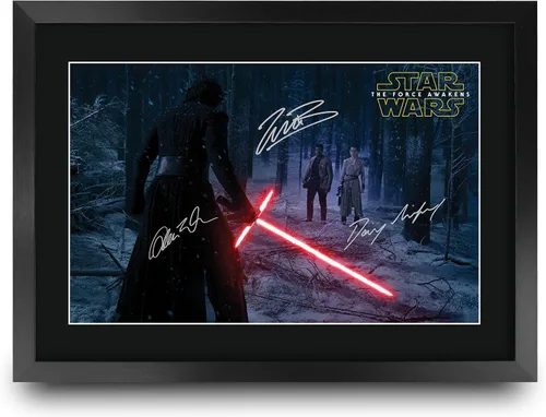 Miniatura 43 de HWC Trading Star Wars Episodio 1 La Amenaza Fantasma Regalos Presentación Impresa Autografiada Montaje para Fans de Recuerdos de Películas - 16" x