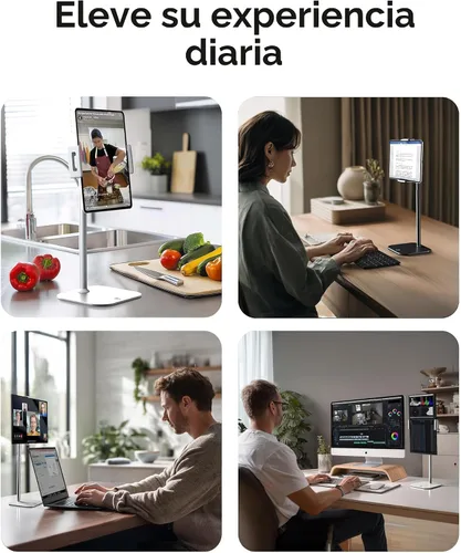 Miniatura 5 de COOPER TabStand, Soporte para iPad de 20" de Alto para Escritorio, Soporte de Monitor Portátil hasta 17" Soporta 4.4 lb, Soporte de Escritorio
