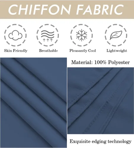 Miniatura 4 de BEAUTELIATE Soft Chiffon Scarfs Shawls and Wraps for Evening Dresses Bridal Wedding Shawl Wraps
