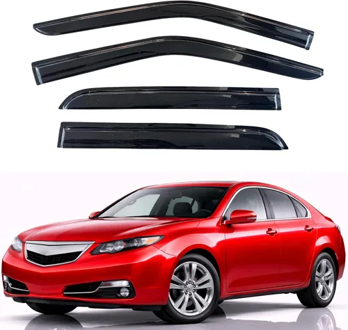 Miniatura 87 de KPY Visor de ventana compatible con Hyundai Tucson 2021-2025, 4 piezas de deflector de ventilación para ventana lateral, estilo Mugen, protector