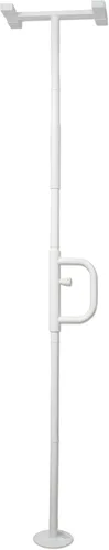 Palo de seguridad Standers para ponerse de pie con barra curva de sujeción, 1100-W, blanco (Iceberg White), 1, 1
