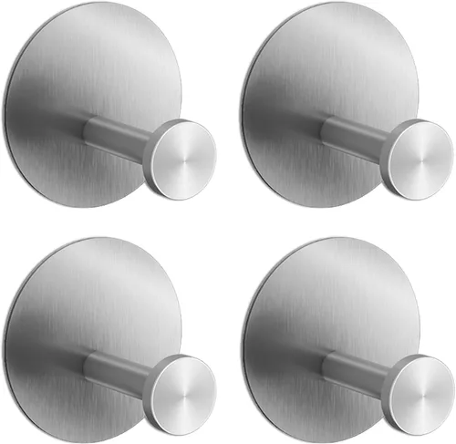 Miniatura 10 de Ganchos para Toallas de Baño (Paquete de 4) Gancho Adhesivo para Toallas Ganchos de Ducha para Interior de Ducha - Ganchos Adhesivos de Pared