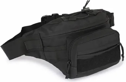 Miniatura 9 de Riñonera al aire libre Riñonera de lona Denim 5XL Cinturón de cintura para hombres y mujeres Bolsa de cadera, negro 1106L, Extragrande, Riñonera