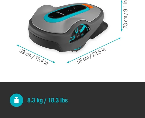 Miniatura 3 de GARDENA 15101-20 SILENO Life - Cortacésped robótico automático, con aplicación Bluetooth y cable delimitador, uno de los más silenciosos de su