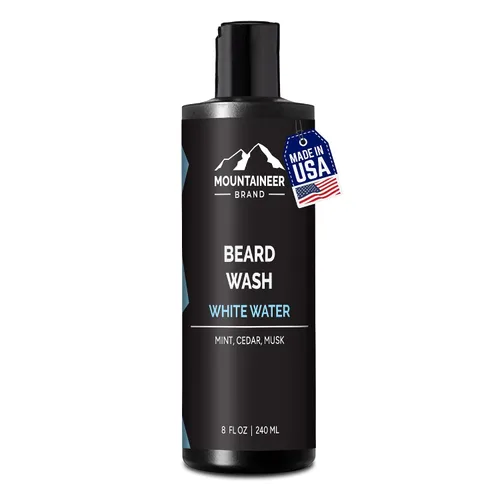Miniatura 11 de Mountaineer Brand Lavado de barba para hombres Champú para barba 100% natural Espuma suavizante de limpieza gruesa para cabello y piel Hidrata