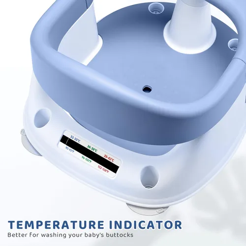 Miniatura 6 de Asiento de baño para bebé, asiento de bañera para niños pequeños de 6 a 12 a 24 meses, artículos esenciales de baño para bebés, gran regalo de ducha