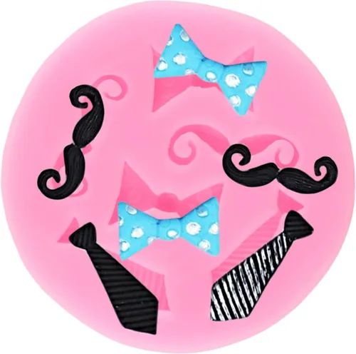 Miniatura 8 de ZiXiang Molde de silicona para decoración de cupcakes con temática de hombrecito, molde de lazo para fondant, para decoración de pasteles de Estilo a