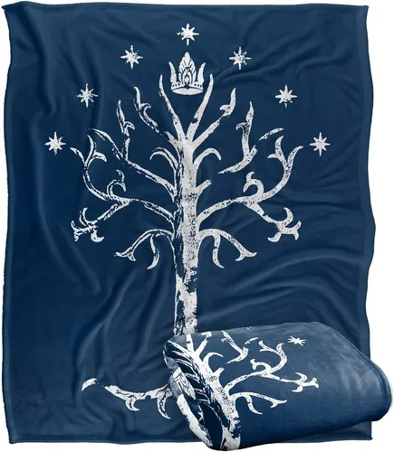 Miniatura 7 de Manta de El Señor de los Anillos, 36 x 58 pulgadas, diseño de árbol de Gondor sedoso al tacto, súper suave