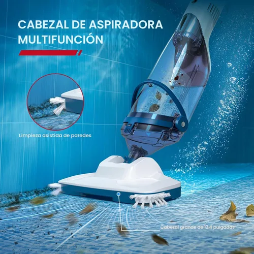 Miniatura 6 de ENHULK Aspiradora de piscina para piscina sobre el suelo, cabezal mejorado de 13.4 pulgadas de ancho y poste telescópico, potente succión de 18.5