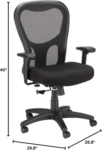Miniatura 3 de Tempur-Pedic TP9000C Silla giratoria de malla con material Tempur, capa de gel refrescante, reposabrazos ajustables y soporte lumbar, color negro
