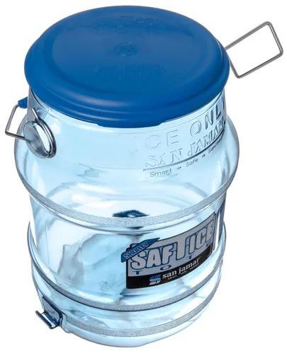 San Jamar -SI6500 Saf-T-Ice - Bolsa de hielo comercial con tapa hermética, color azul, 1 unidad (paquete de 1)