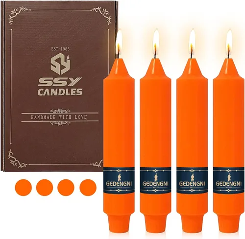 Miniatura 37 de Candelabros de Velas Cónicas Negras, Velas Cónicas Cortas de 5 pulgadas, Candelabros de Velas de Halloween Sin Goteo para Decoración de Navidad