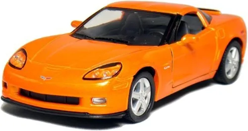 Miniatura 7 de KiNSMART 2007 Corvette Z06 5 pulgadas escala 1:36 5 pulgadas modelo de metal fundido a presión American Muscle Toy Car. Juego de 4