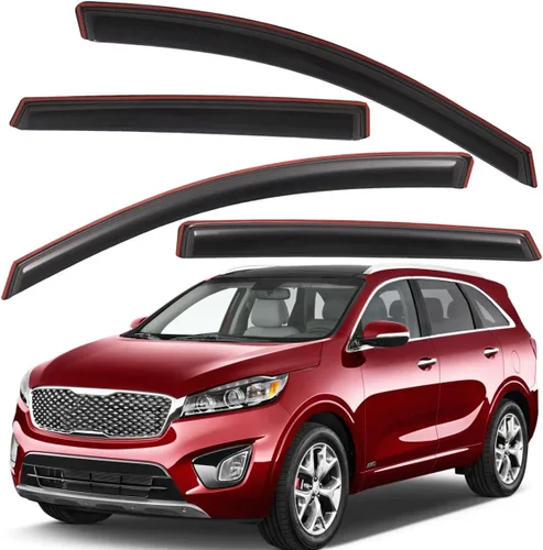 Lightronic Visera de ventana de ventilación automática con clip en canal extra duradero, compatible con Kia Sorento 2016-2020, protección UV