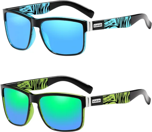 Miniatura 10 de Gafas de sol deportivas polarizadas para hombre Ciclismo Correr Pesca Golf Moda Gafas de sol Mujeres HD6009 C11 Azul Naranja Montura Azul Espejo