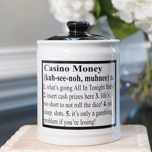 Miniatura 5 de Tarro de dinero de casino, Alcancía de casino, Slots Casino Decoraciones de fiesta, Plato de caramelo de jugadores, Juegos de casino Regalos de mesa