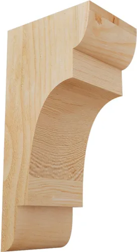 Miniatura 136 de Ekena Millwork COR04X12X12NEB00RWR 4 pulgadas de ancho x 12 pulgadas de profundidad x 12 pulgadas de alto New Brighton Rough Sawn Corbel, cedro rojo