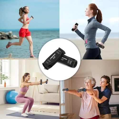 Miniatura 7 de RitFit Soft Hand Weights Set - 0.5/0.75/1/1.5/2 LBS (1 Pair) Walking Dumbbell for Women & Men with Reflective Straps - Jogging, Running, Physical