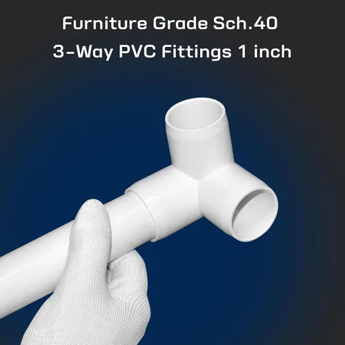 Miniatura 5 de Accesorios de PVC de 1 pulgada (paquete de 10) de 3 vías (paquete de 10) para muebles, conector de codo de 1 pulgada, resistente para muebles