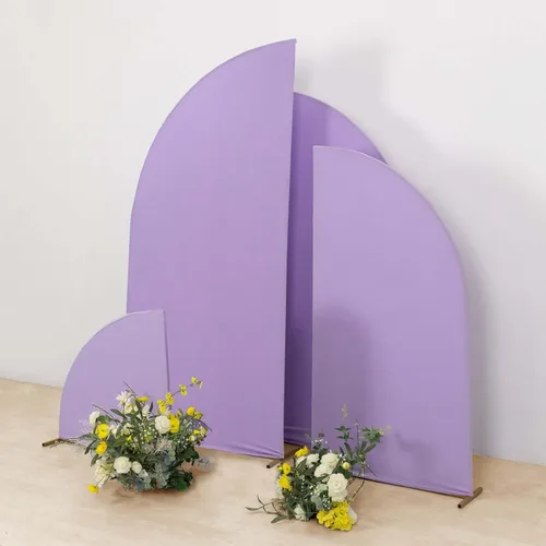 Miniatura 70 de Efavormart - Juego de 4 fundas de elastano beige para arco de media luna, fundas de telón de fondo Chiara de 2.5 pies a 7 pies para escenarios