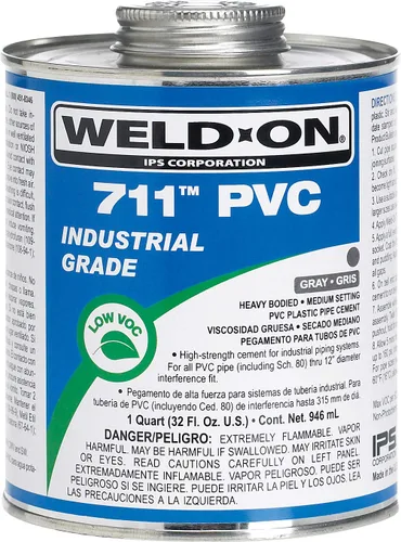 Miniatura 6 de Weld-On 10121 711 Cemento solvente de PVC de grado industrial de alta resistencia, de ajuste medio y bajo contenido de compuestos orgánicos